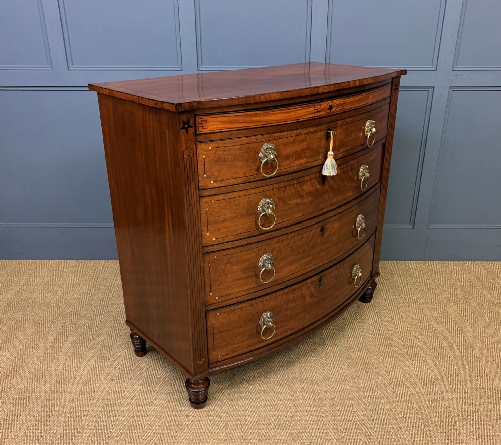 Regency Inlaid Mahogany Chest of Drawers View XIV