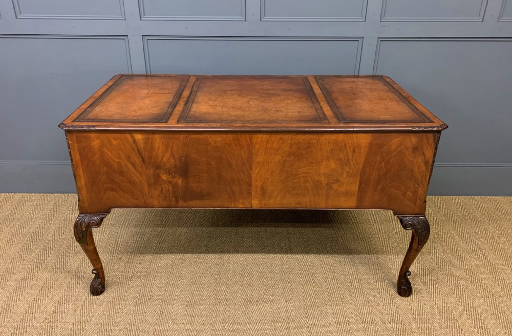 Queen Anne Style Burr Walnut Writing Desk View II