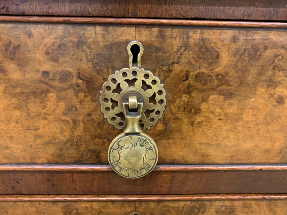 Queen Anne Style Burr Walnut Writing Desk View X
