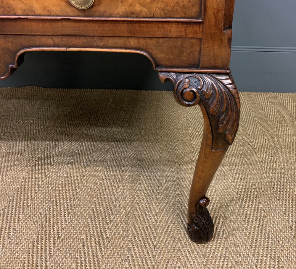 Queen Anne Style Burr Walnut Writing Desk View XII