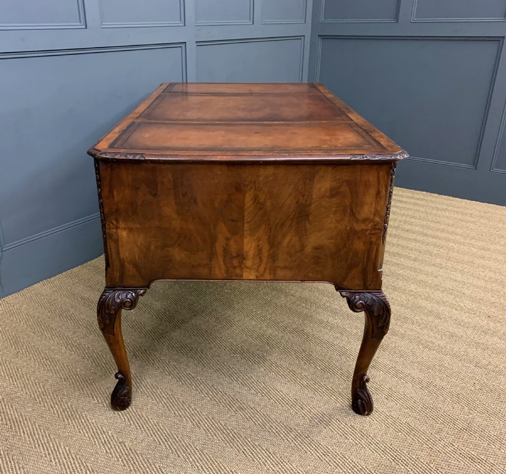 Queen Anne Style Burr Walnut Writing Desk View XVI