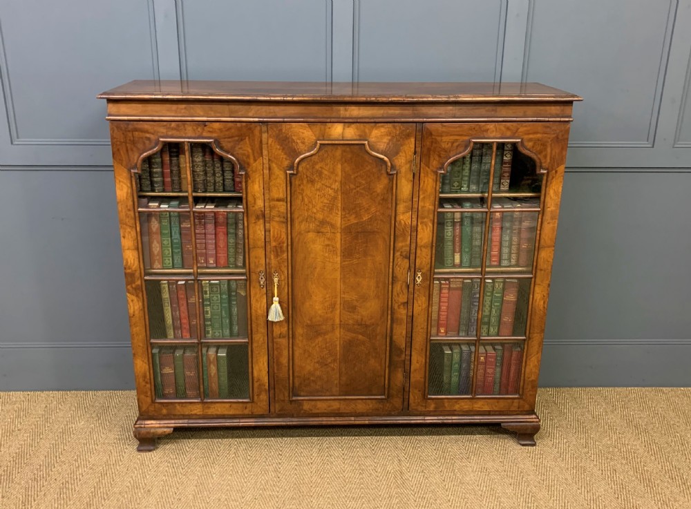 Burr Walnut Bookcase View III