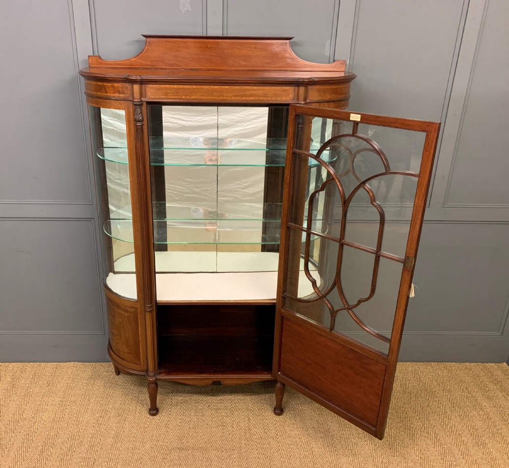 Inlaid Mahogany Display Cabinet by Jas Shoolbred View III