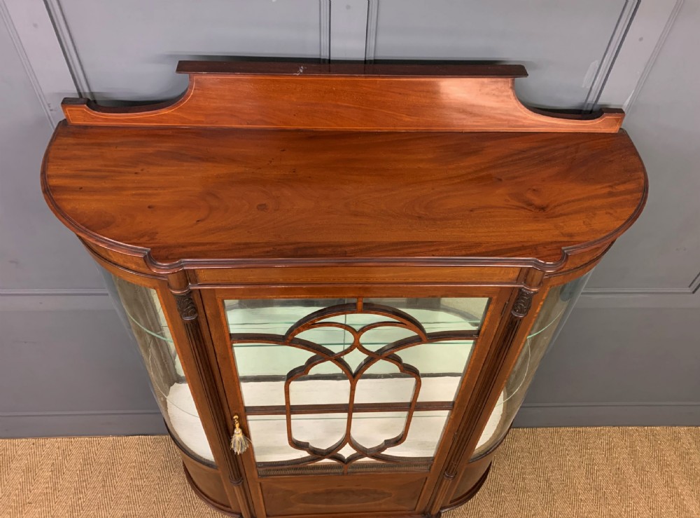 Inlaid Mahogany Display Cabinet by Jas Shoolbred View V
