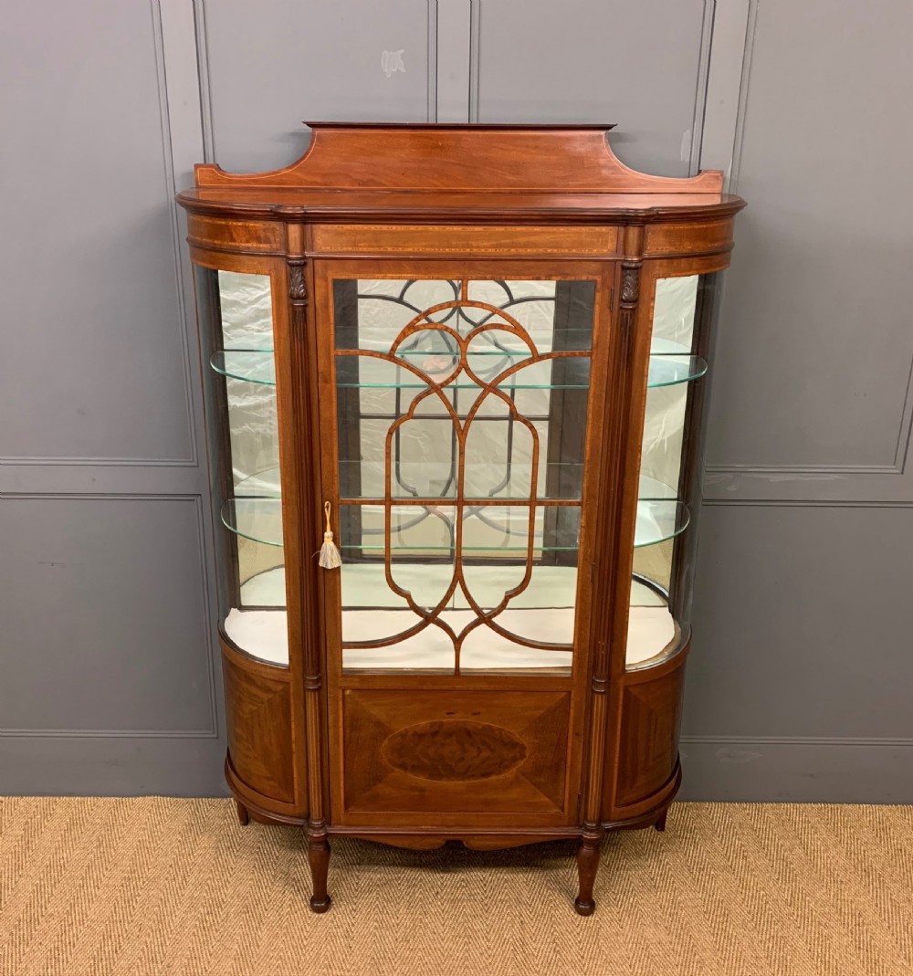 Inlaid Mahogany Display Cabinet by Jas Shoolbred View VI