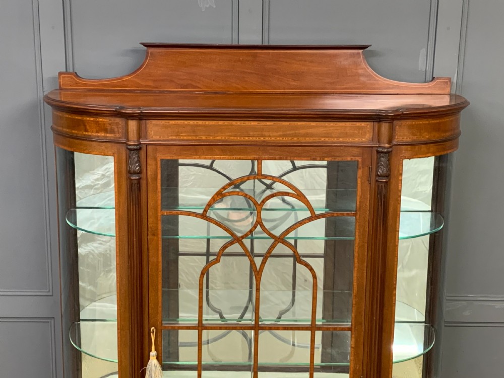 Inlaid Mahogany Display Cabinet by Jas Shoolbred View VIII