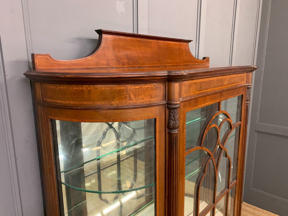 Inlaid Mahogany Display Cabinet by Jas Shoolbred View XI