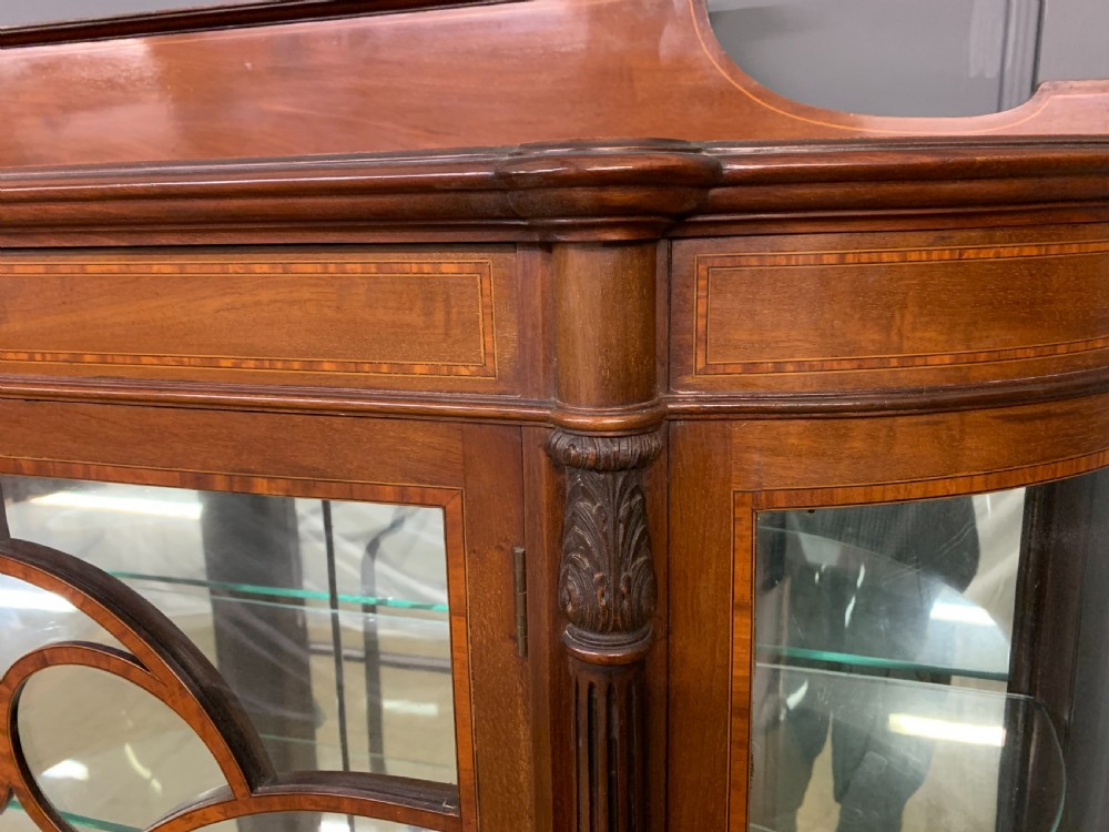 Inlaid Mahogany Display Cabinet by Jas Shoolbred View XII
