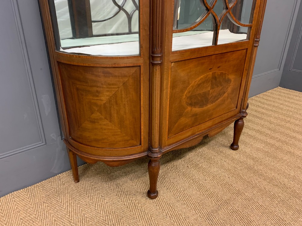 Inlaid Mahogany Display Cabinet by Jas Shoolbred View XIV