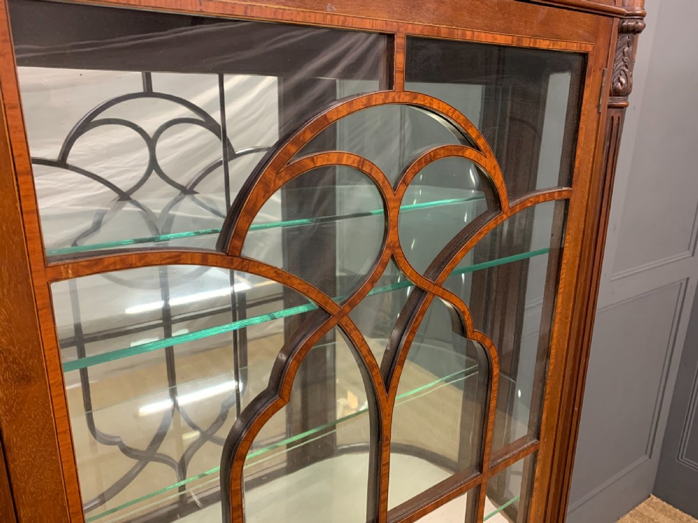 Inlaid Mahogany Display Cabinet by Jas Shoolbred View XV