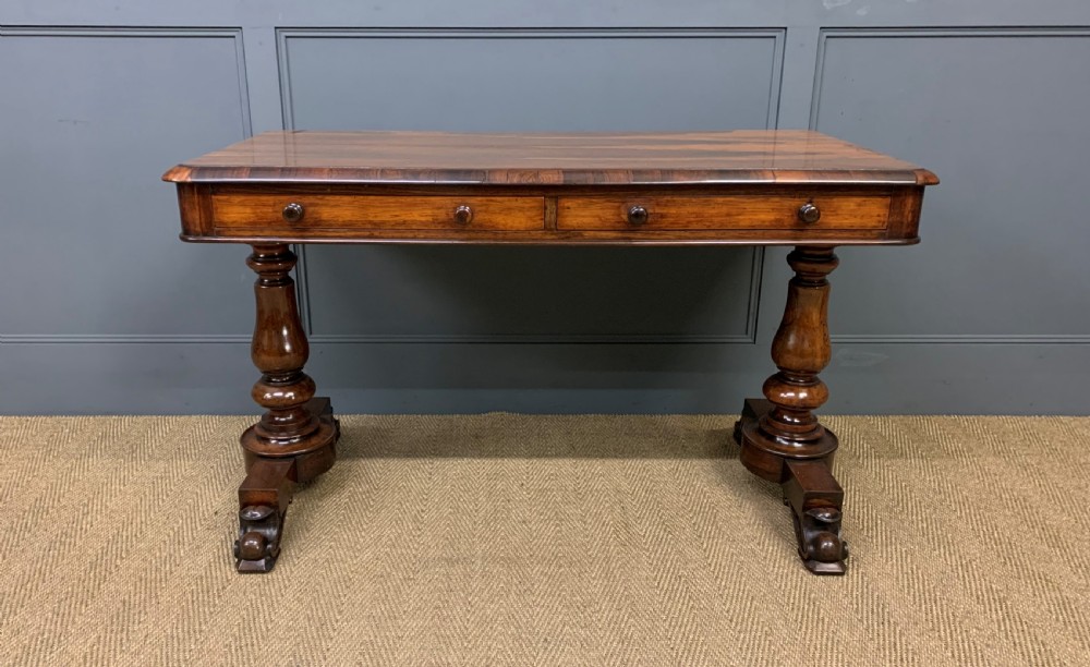 Early Victorian Rosewood Library Table View II