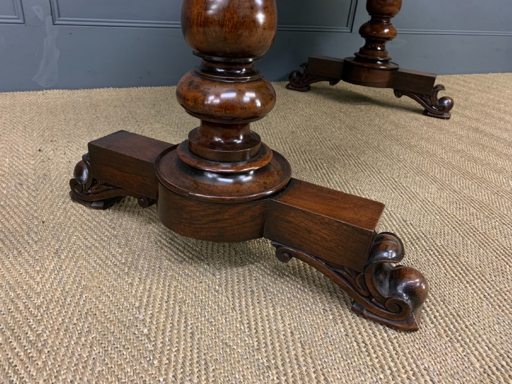 Early Victorian Rosewood Library Table View V