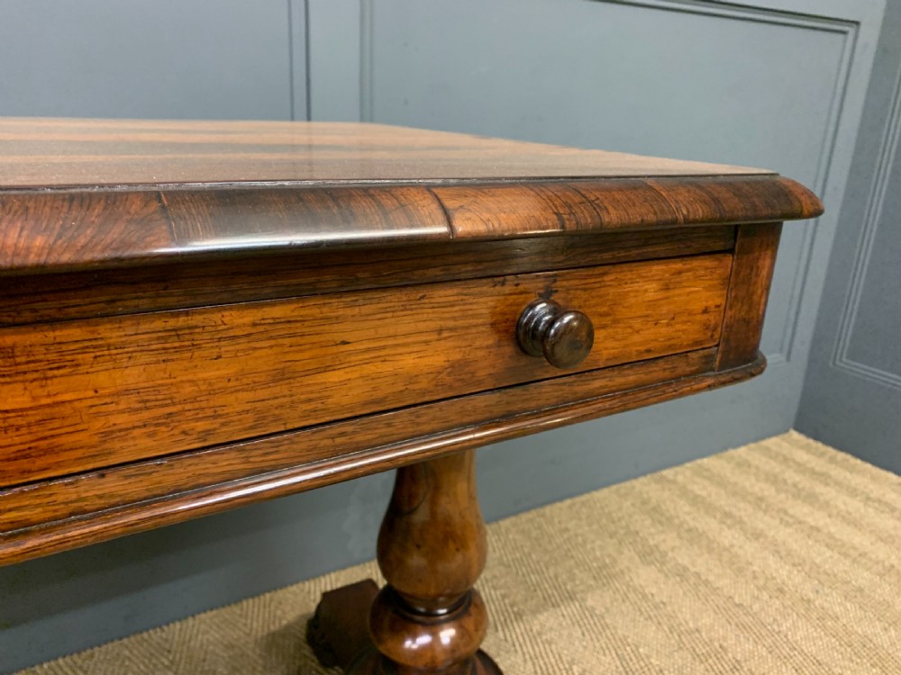 Early Victorian Rosewood Library Table View VII