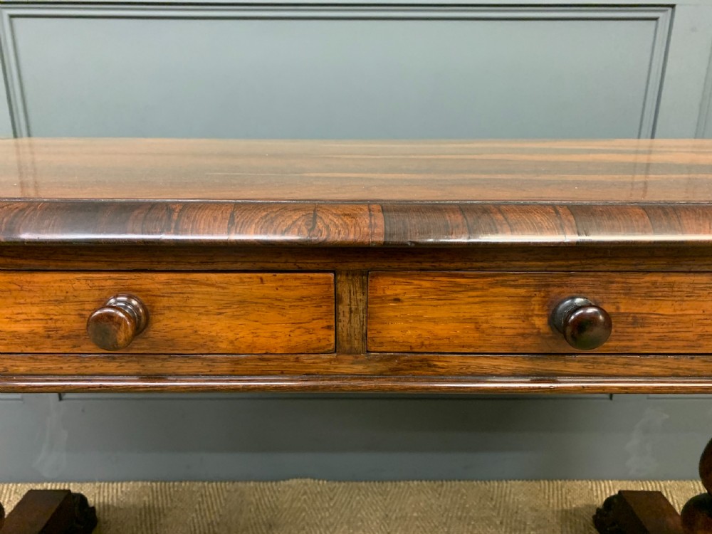 Early Victorian Rosewood Library Table View VIII