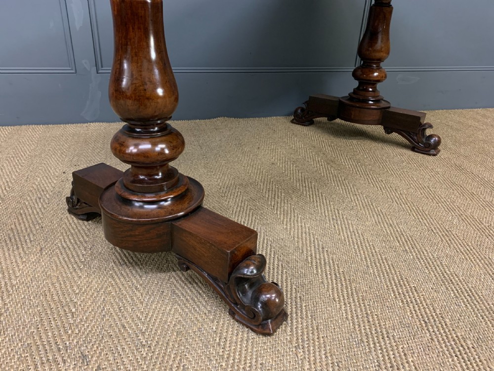 Early Victorian Rosewood Library Table View XI