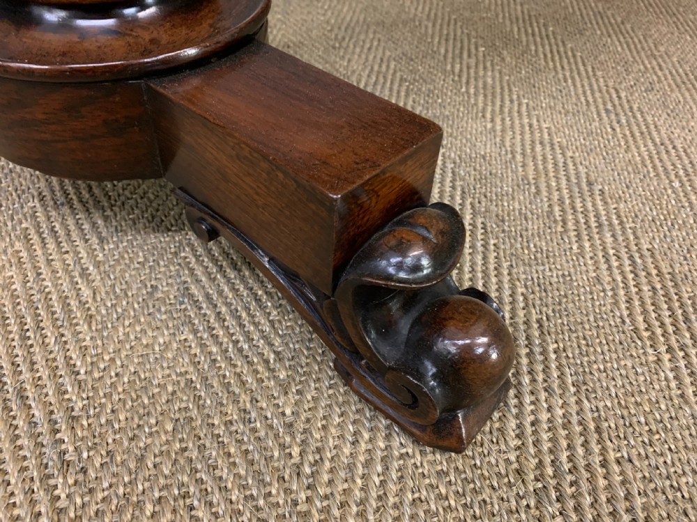Early Victorian Rosewood Library Table View XII