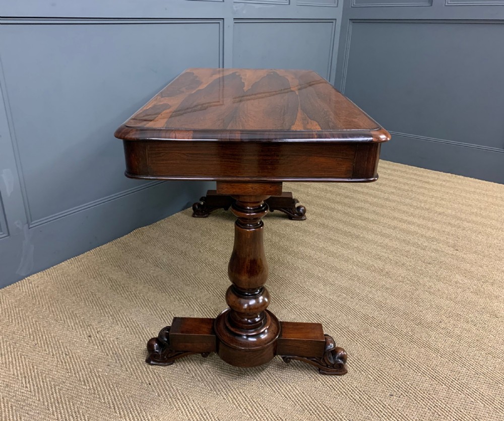 Early Victorian Rosewood Library Table View XIII