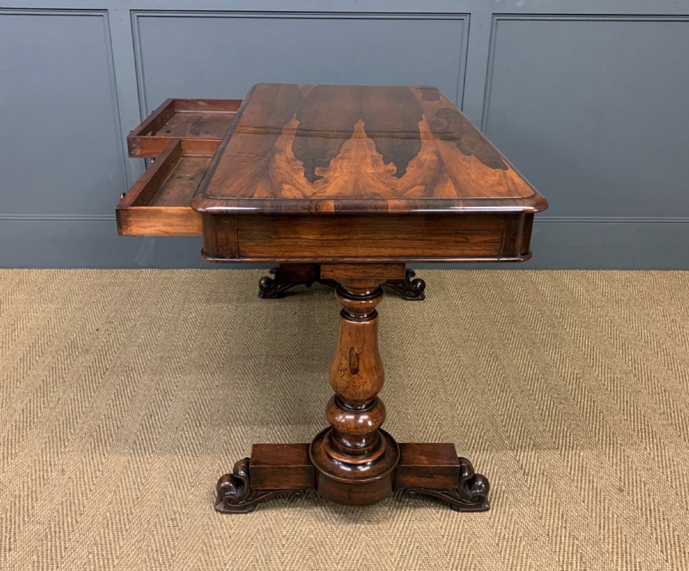 Early Victorian Rosewood Library Table View XIV