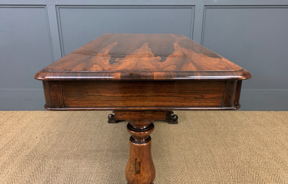 Early Victorian Rosewood Library Table View XV