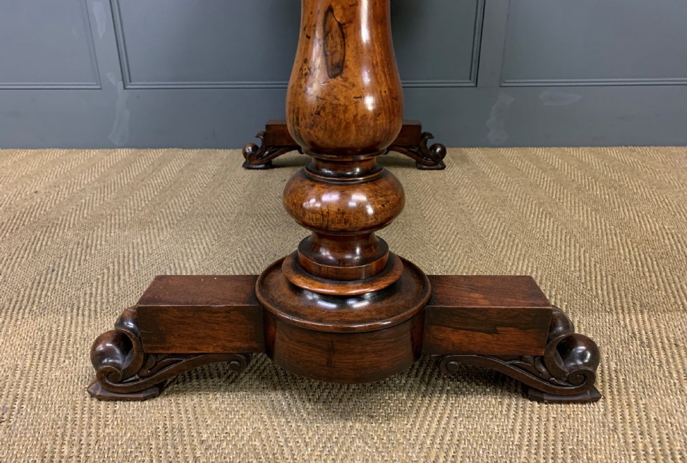 Early Victorian Rosewood Library Table View XVI