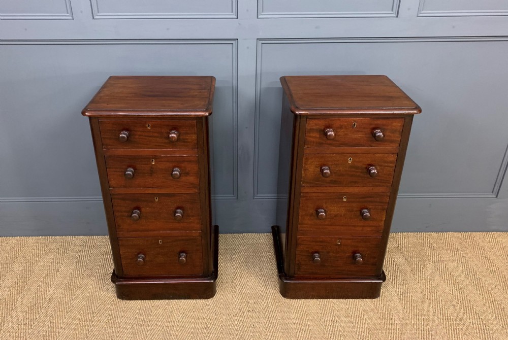 Pair of Victorian Mahogany Bedside Chests