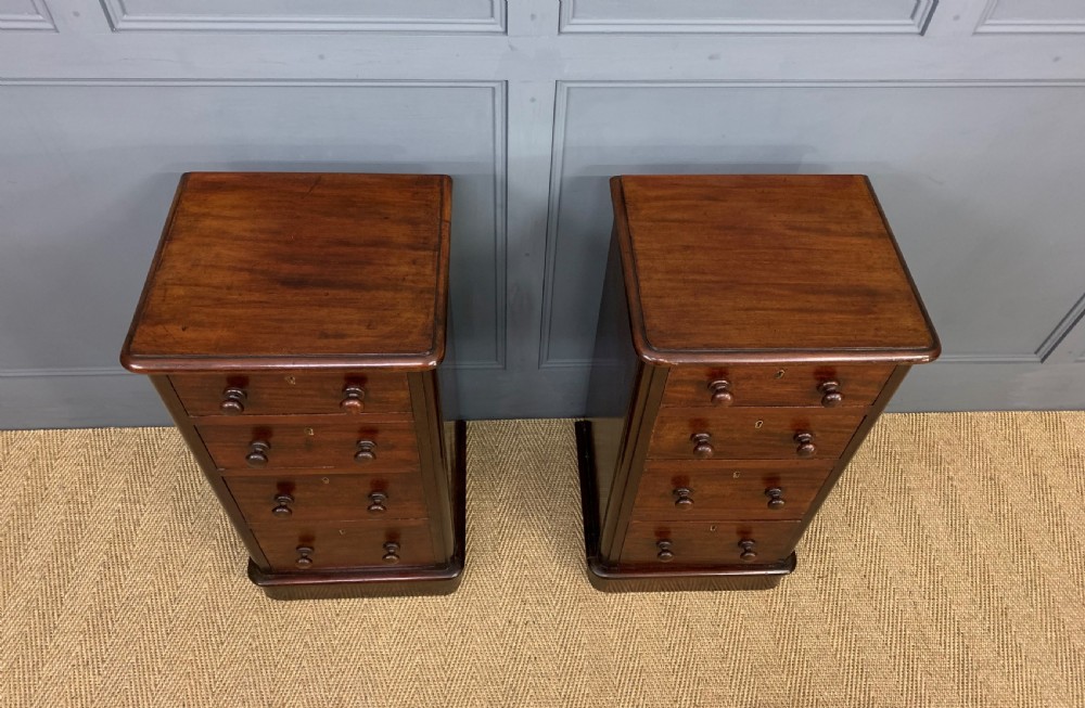 Pair of Victorian Mahogany Bedside Chests View II