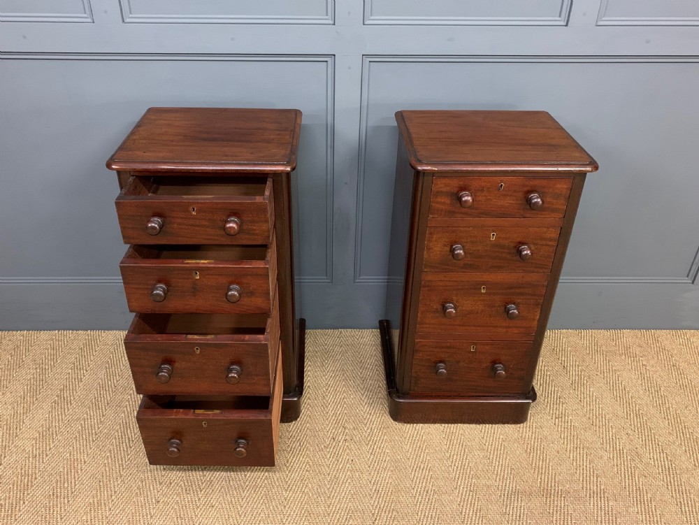 Pair of Victorian Mahogany Bedside Chests View III