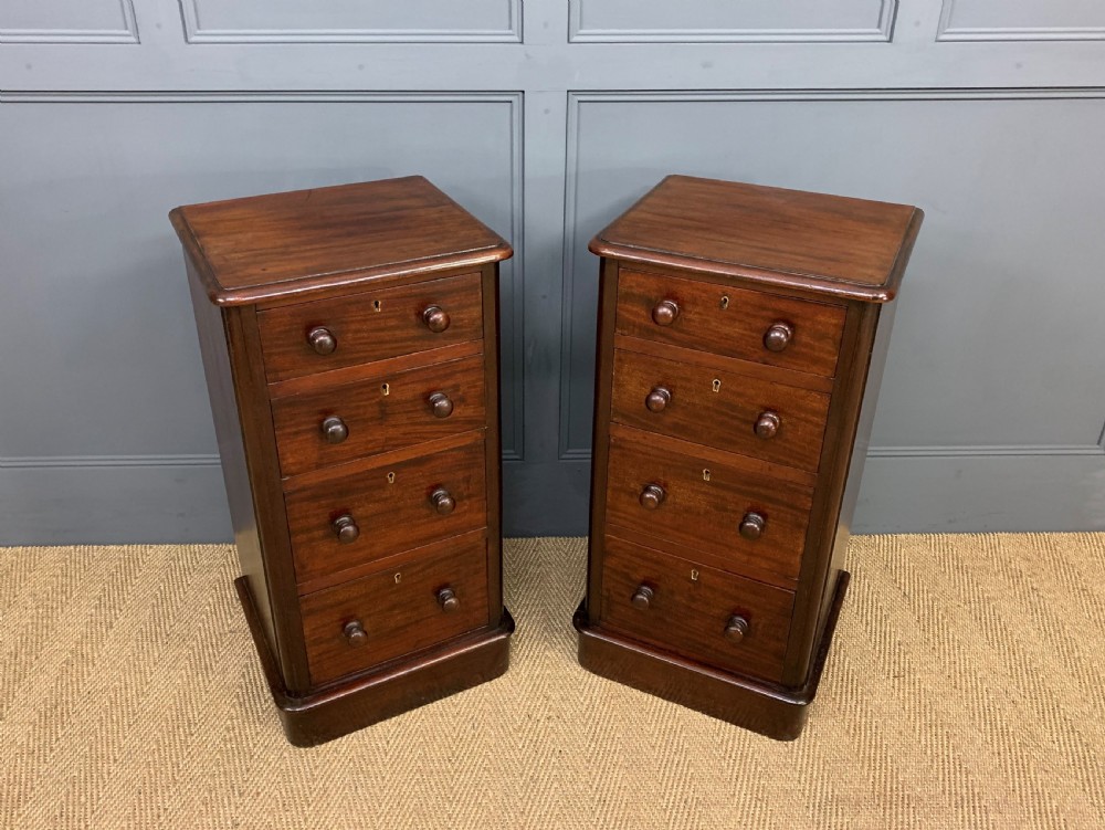 Pair of Victorian Mahogany Bedside Chests View VI