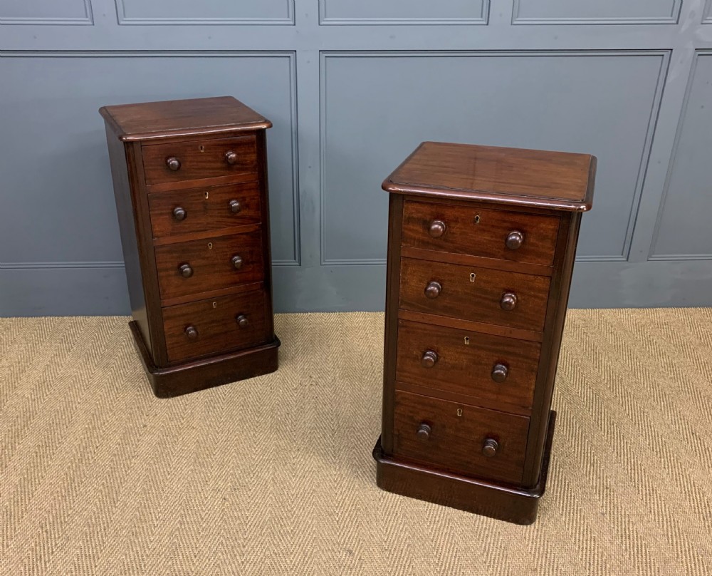 Pair of Victorian Mahogany Bedside Chests View VII
