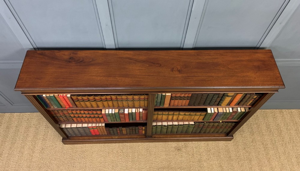 Edwardian Walnut Open Bookcase View III