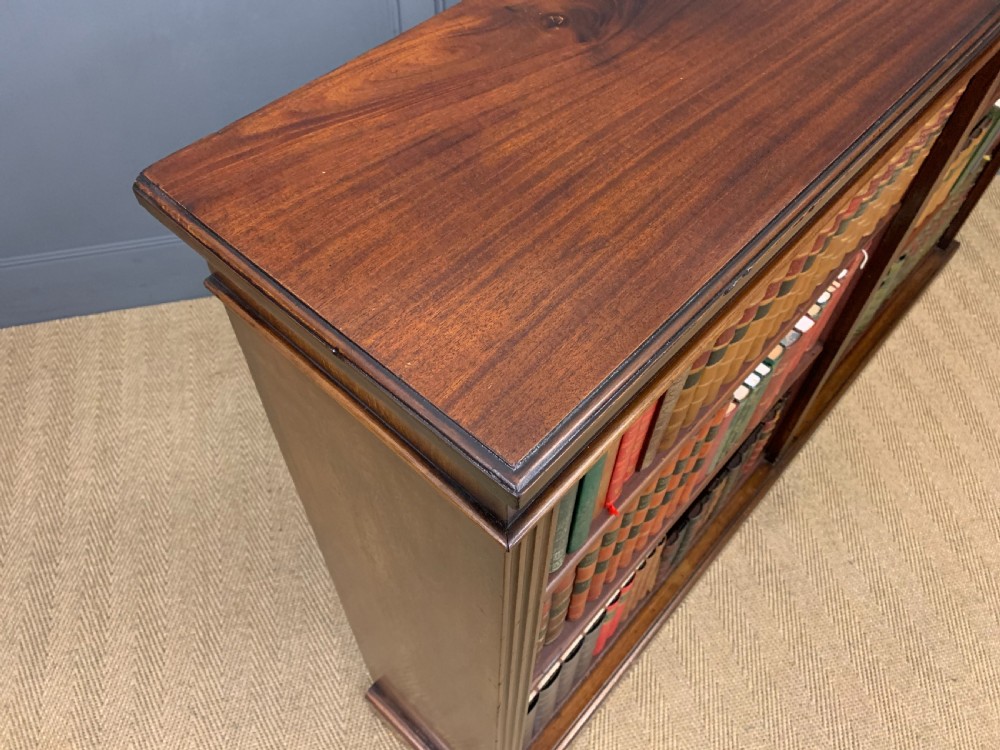 Edwardian Walnut Open Bookcase View IV