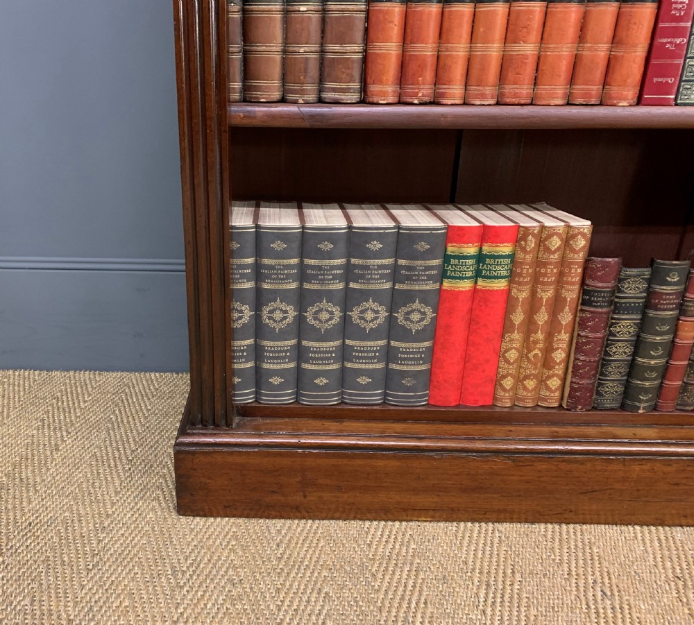 Edwardian Walnut Open Bookcase View VIII