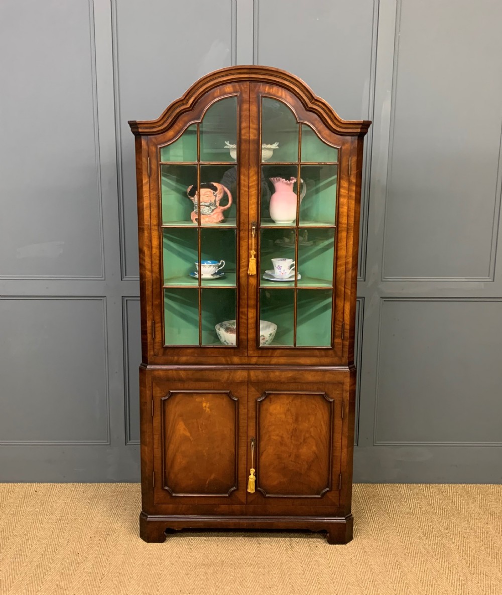 Flame Mahogany Corner Cabinet