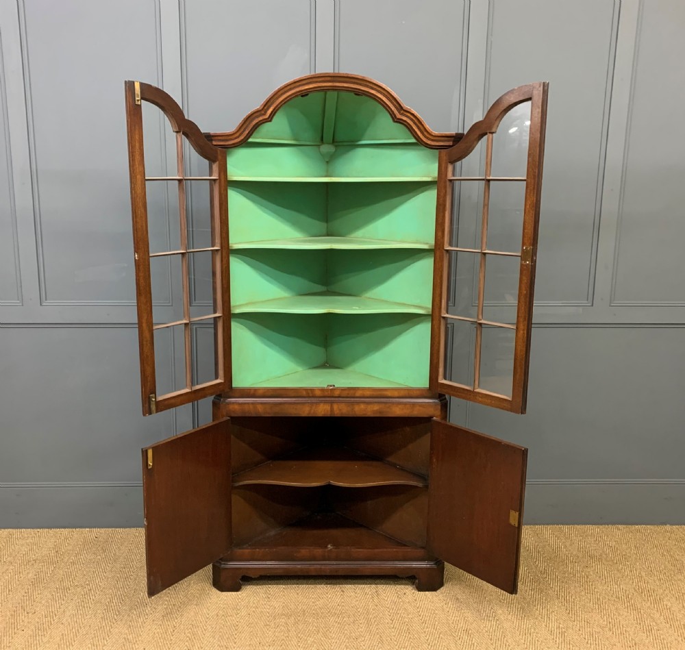 Flame Mahogany Corner Cabinet View II