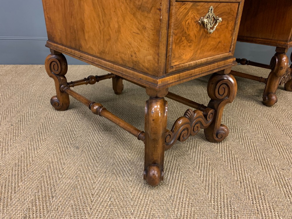 Burr Walnut Carolean Style Writing Desk View XII