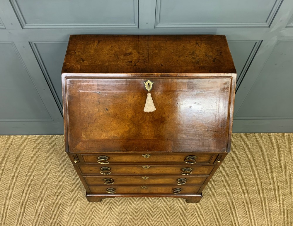 Georgian Style Burr Walnut Bureau View II