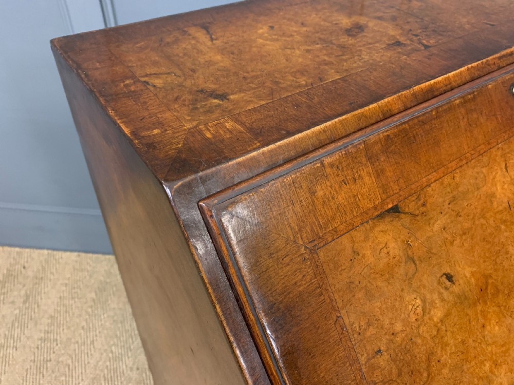 Georgian Style Burr Walnut Bureau View IV