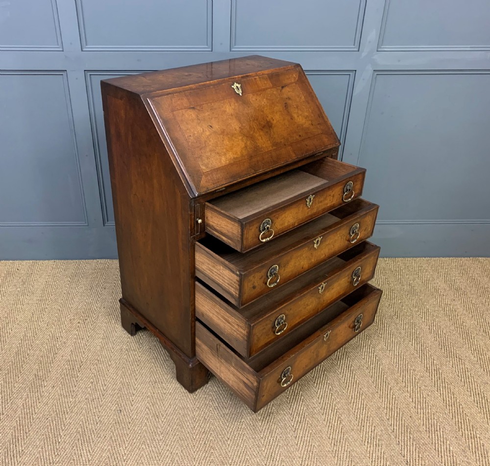 Georgian Style Burr Walnut Bureau View V