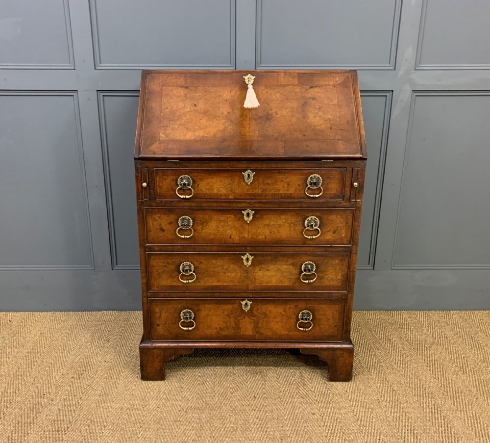 Georgian Style Burr Walnut Bureau View VI