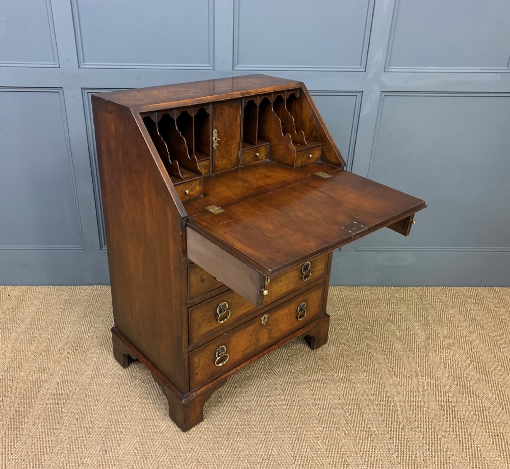 Georgian Style Burr Walnut Bureau View XI