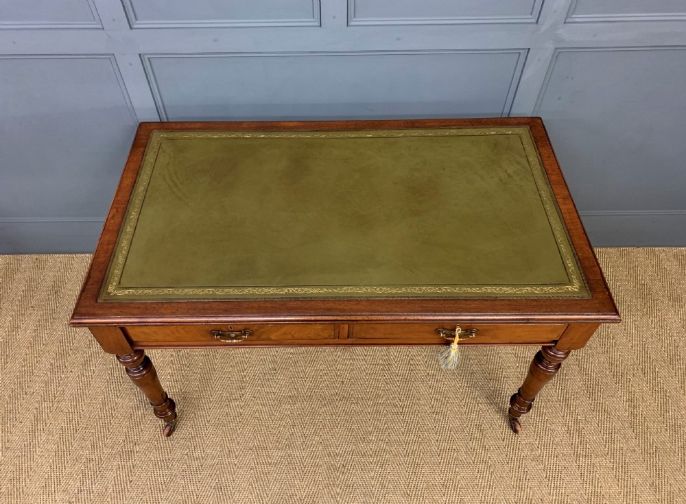 Victorian Walnut 2 Drawer Writing Table View II