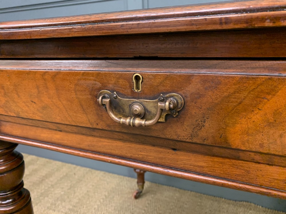 Victorian Walnut 2 Drawer Writing Table View III