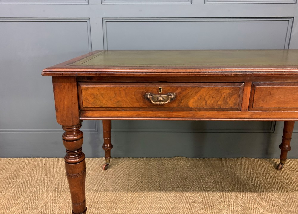 Victorian Walnut 2 Drawer Writing Table View VII