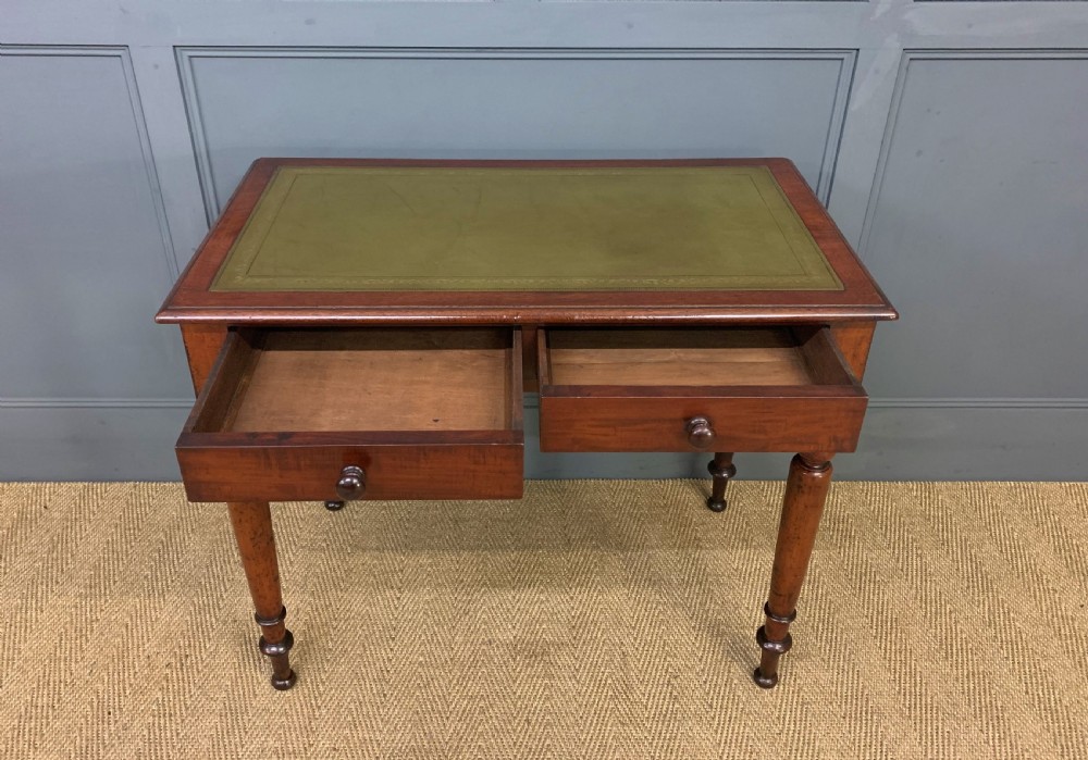 Victorian Mahogany 2 Drawer Writing Table View IV