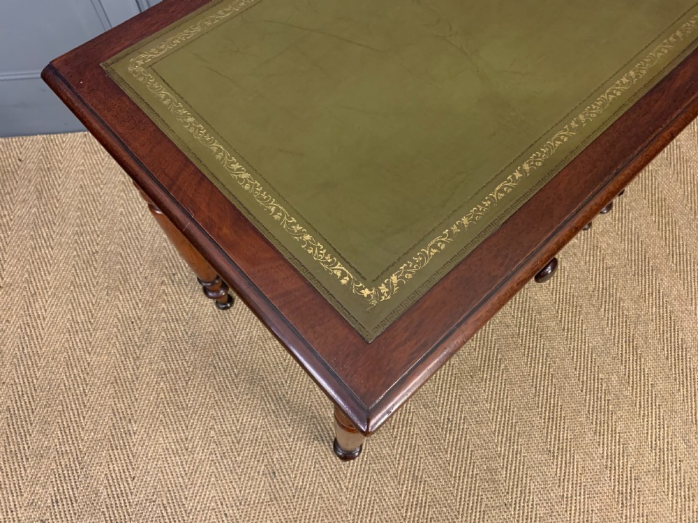Victorian Mahogany 2 Drawer Writing Table View IX