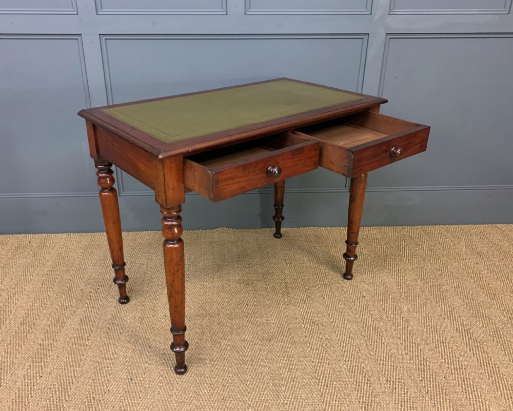 Victorian Mahogany 2 Drawer Writing Table View XI