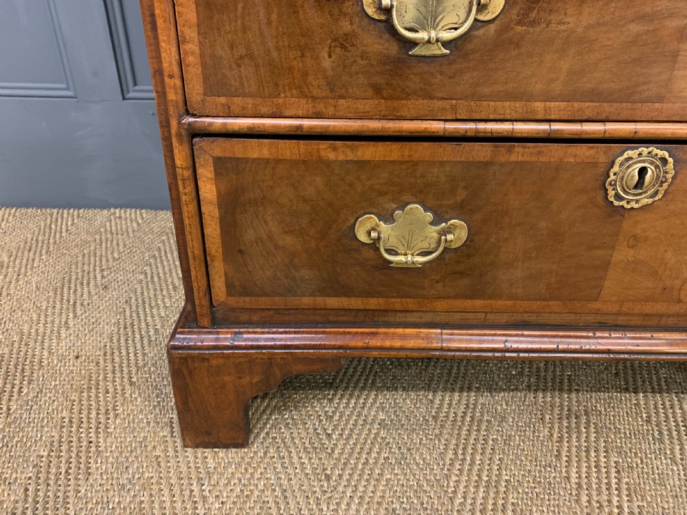 George I Style Burr Walnut Bureau View IX