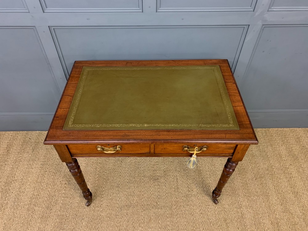 Victorian Walnut 2 Drawer Writing Table View II