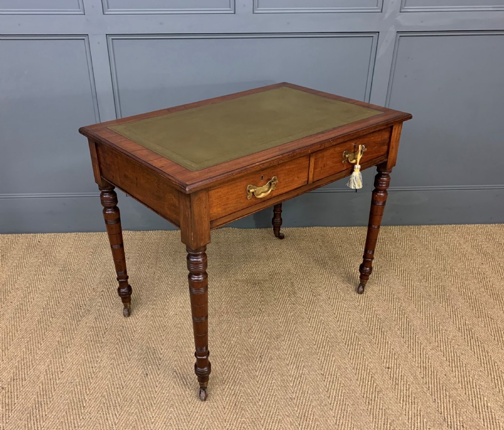 Victorian Walnut 2 Drawer Writing Table View V
