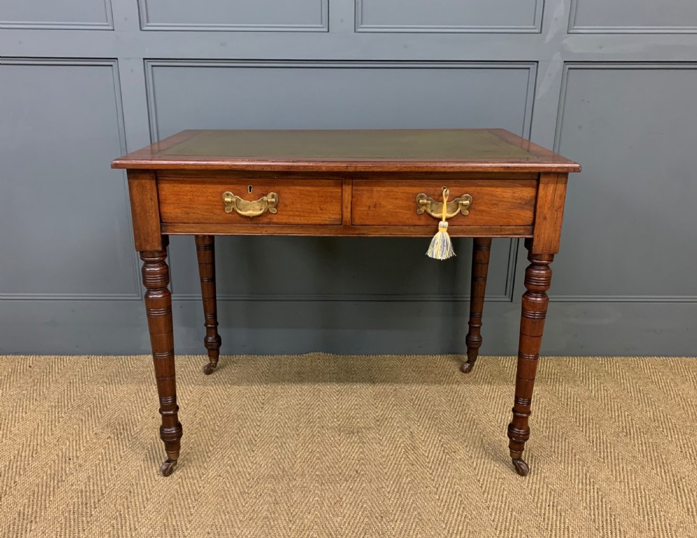Victorian Walnut 2 Drawer Writing Table View VI